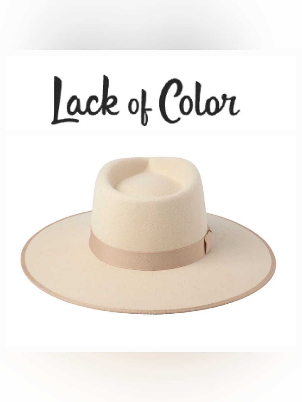 Lack Of Color 100% Australian Wool Rancher Hat Ivory Sz M